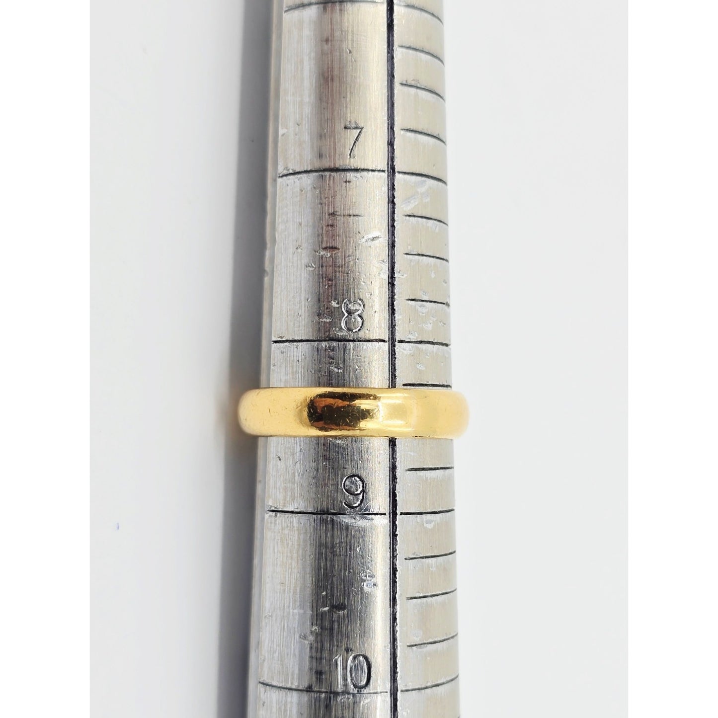 23K Yellow Gold Polished Wedding Band Ring