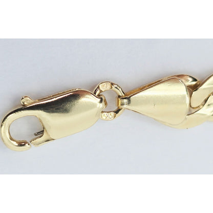 Fancy 14K Yellow Gold Cuban Link Chain Necklace