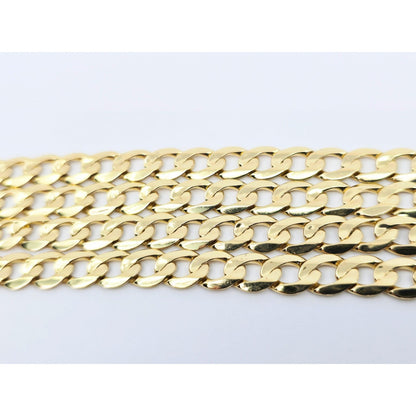 Fancy 14K Yellow Gold Cuban Link Chain Necklace