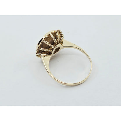 14K Two Tone Gold Zodiac Gemini Horoscope Ring