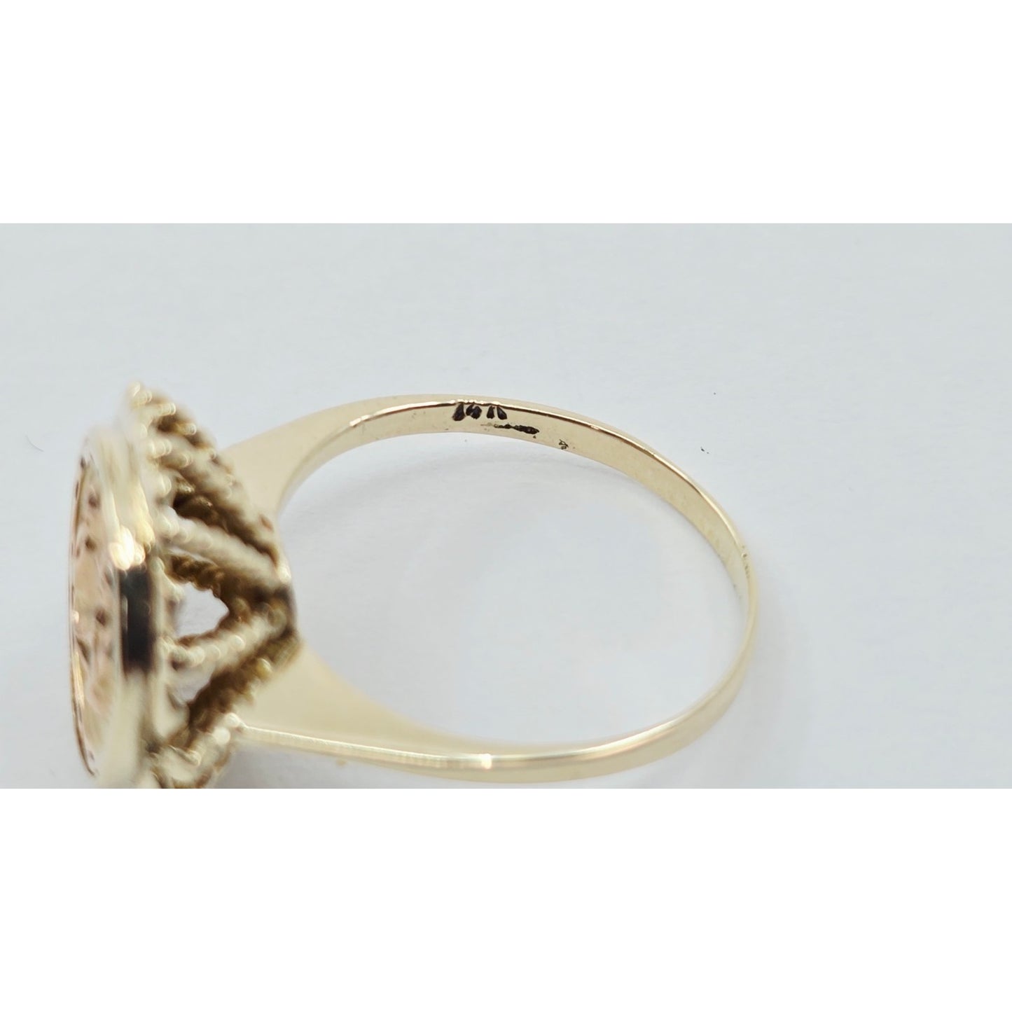 14K Two Tone Gold Zodiac Gemini Horoscope Ring