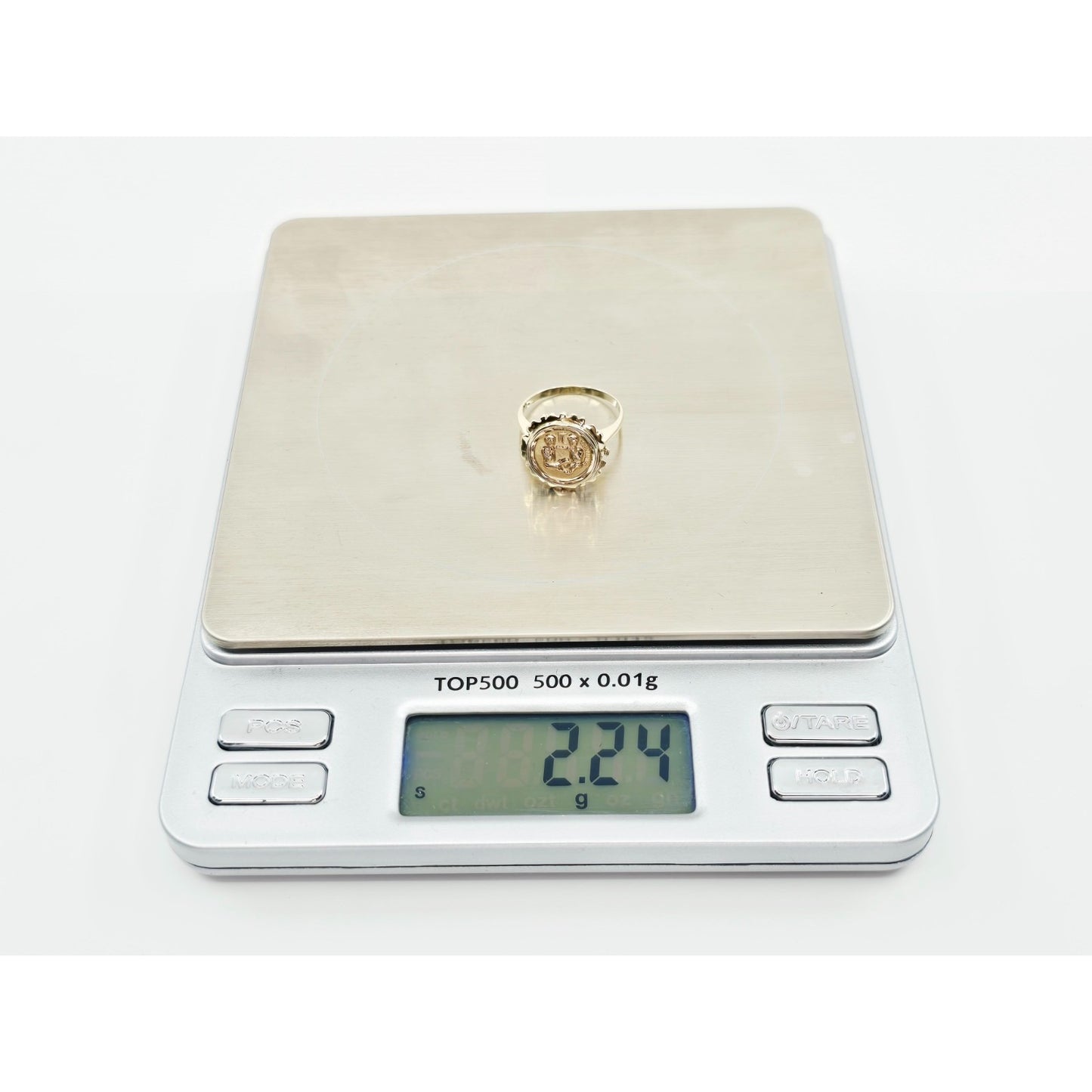 14K Two Tone Gold Zodiac Gemini Horoscope Ring