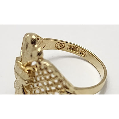 Beverly Hills Gold 14K Yellow Gold Filigree Ring