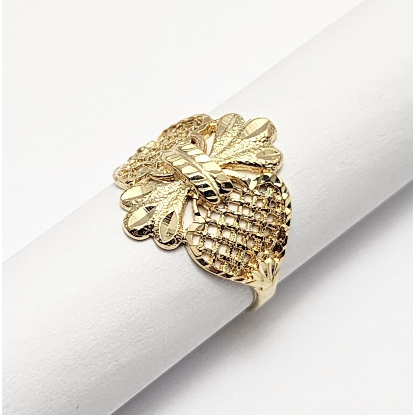 Beverly Hills Gold 14K Yellow Gold Filigree Ring