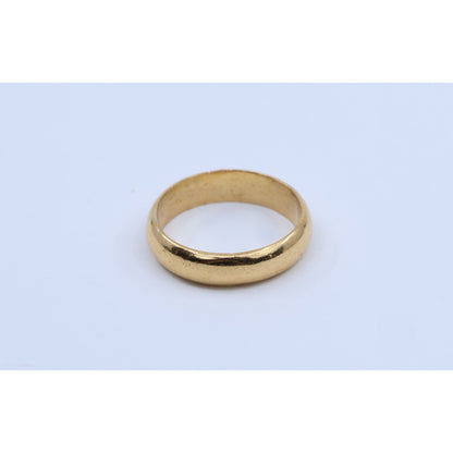 23K Yellow Gold Polished Wedding Band Ring