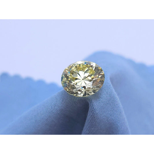 4.35 Carat - VS2 Round Cut EGL USA Natural Loose Fancy Light Yellow Diamond