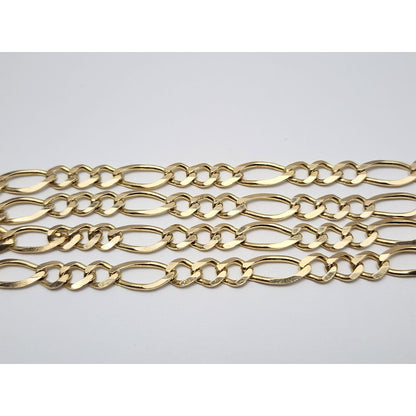 14K Yellow Gold Figaro Link Chain Necklace