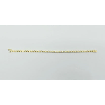 14K Yellow Gold Diamond Tennis Link Bracelet