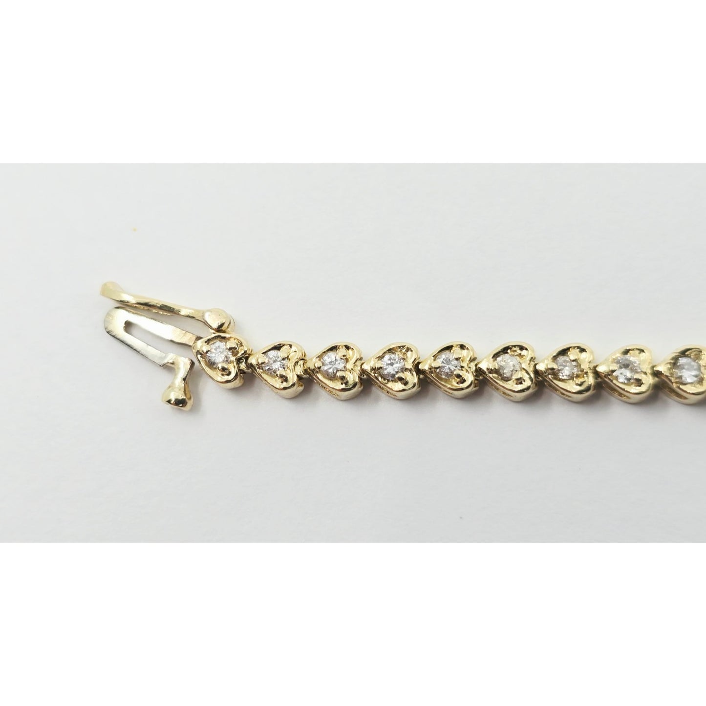 14K Yellow Gold Diamond Tennis Link Bracelet