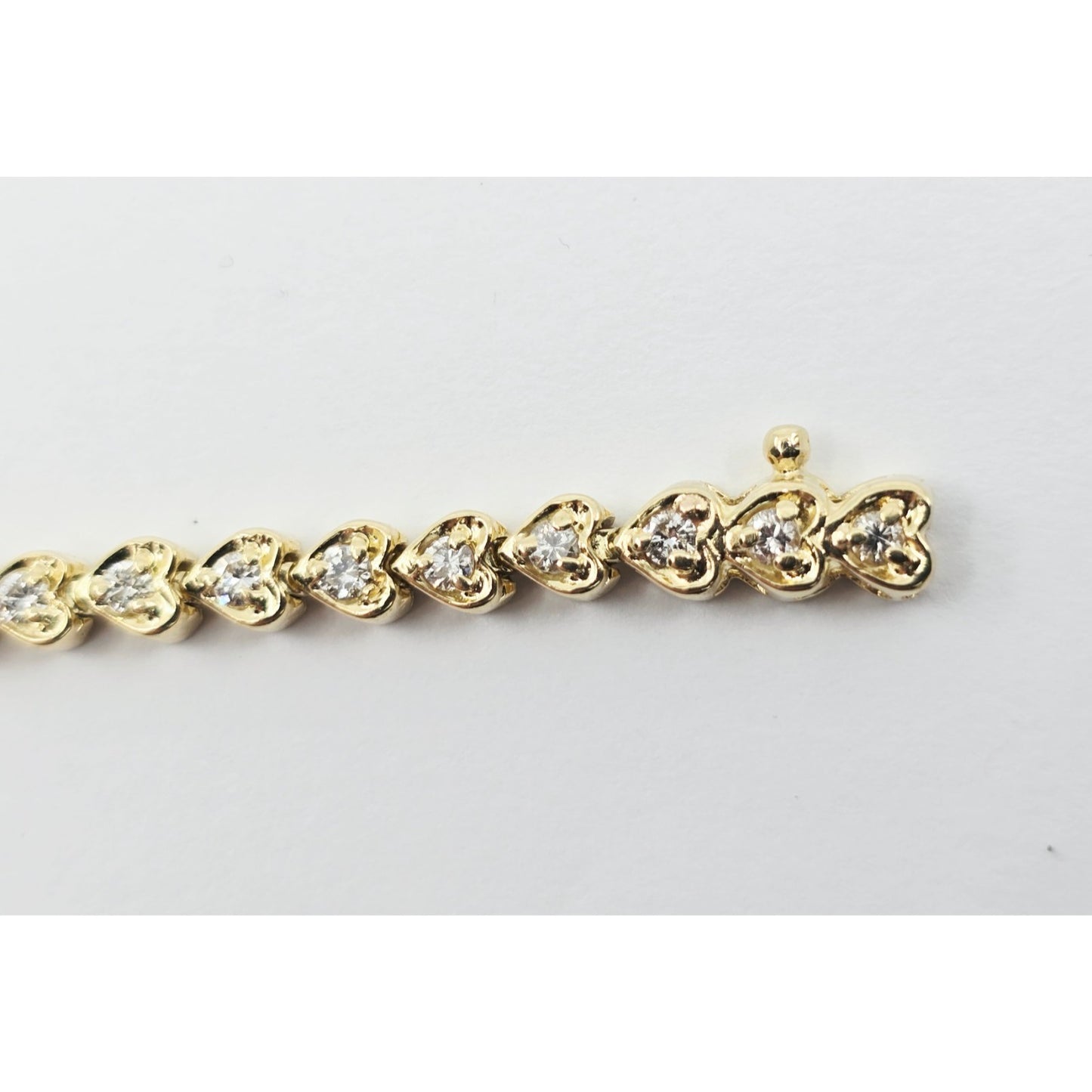 14K Yellow Gold Diamond Tennis Link Bracelet