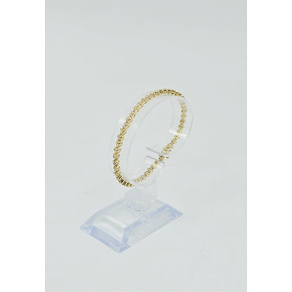 14K Yellow Gold Diamond Tennis Link Bracelet