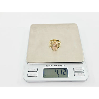 14K Two Tone Gold Saint Mary Guadalupe Ring