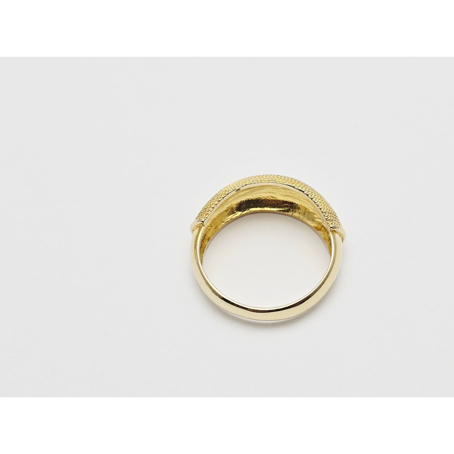 14K Yellow Gold Granulated Domed Mesh Filigree Ring