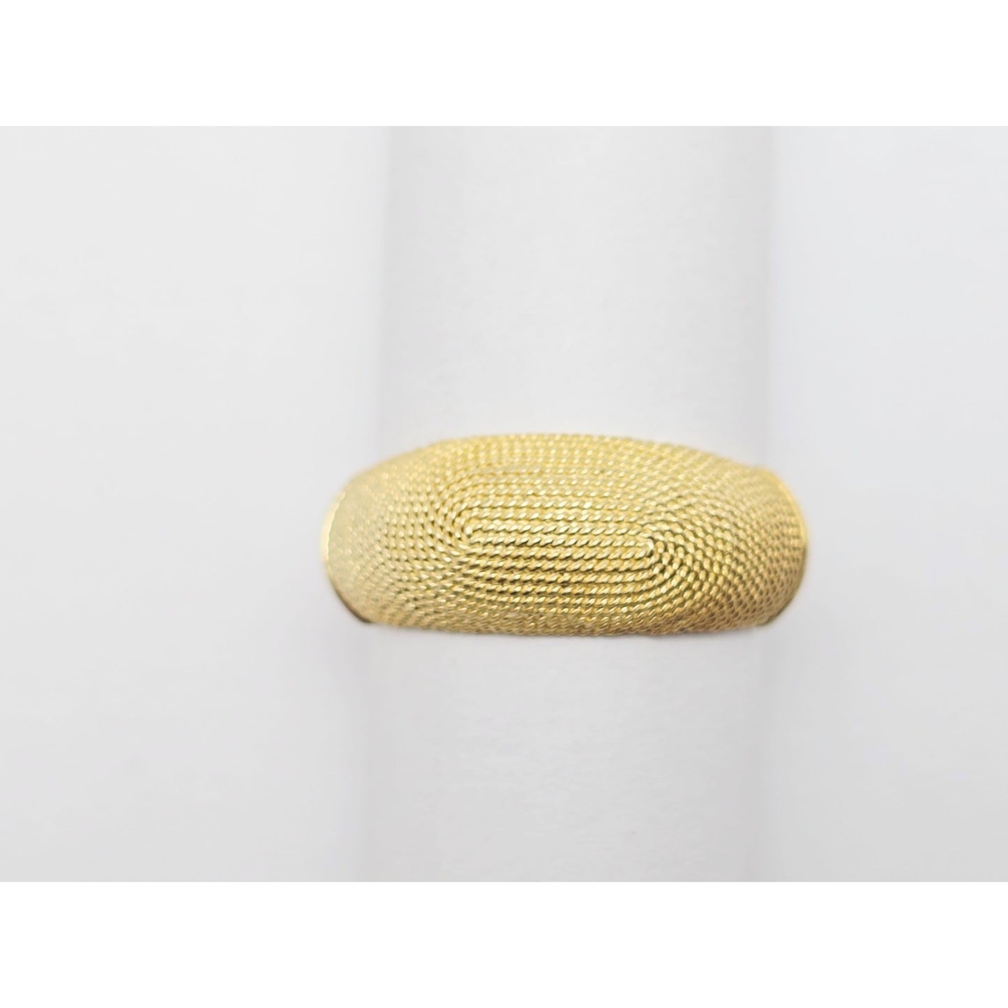 14K Yellow Gold Granulated Domed Mesh Filigree Ring