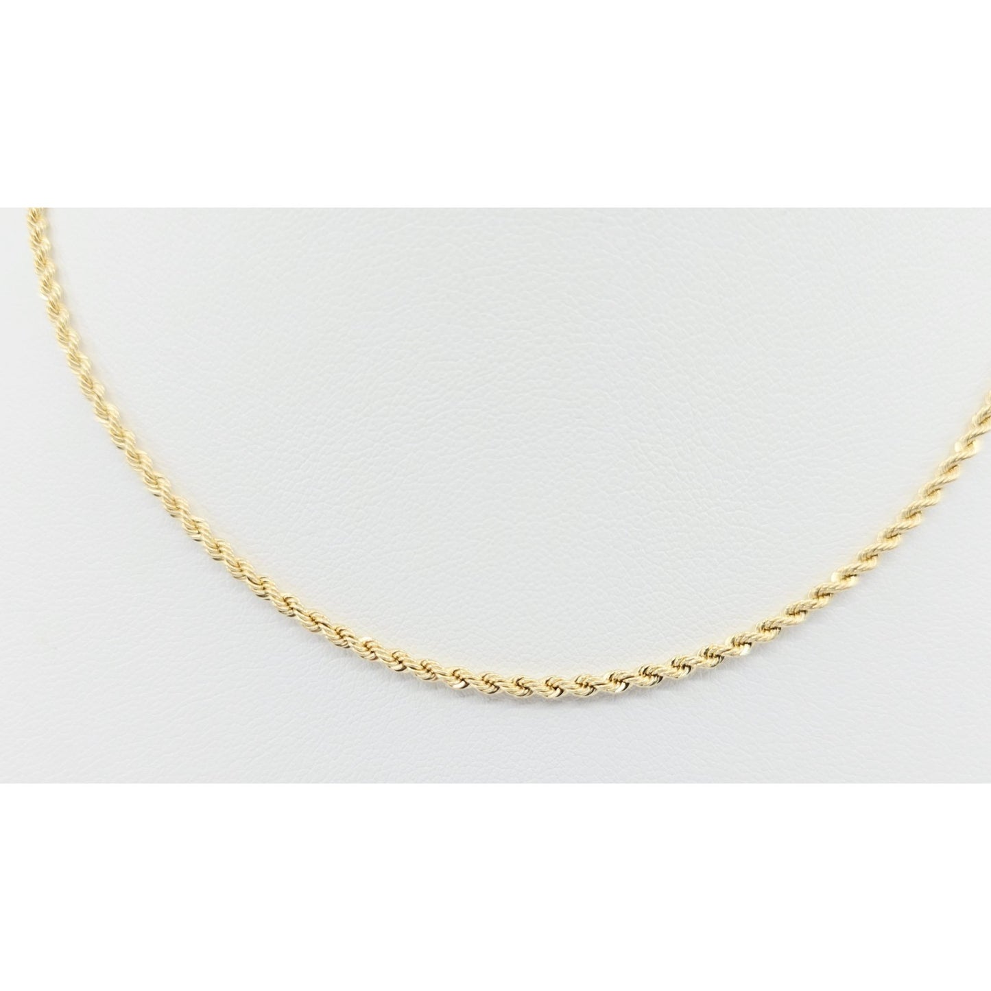 14K Yellow Gold Rope Chain Choker Necklace
