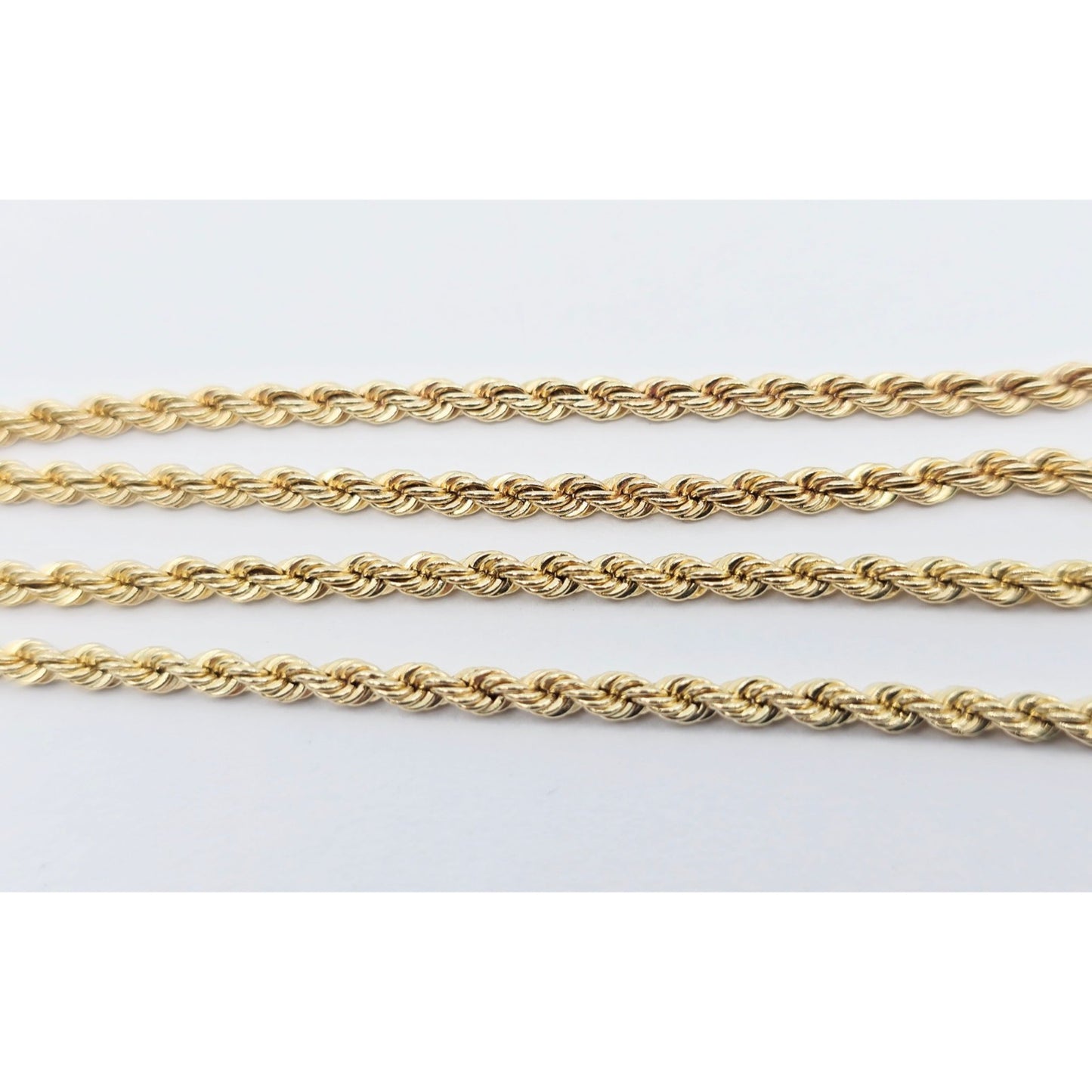 14K Yellow Gold Rope Chain Choker Necklace