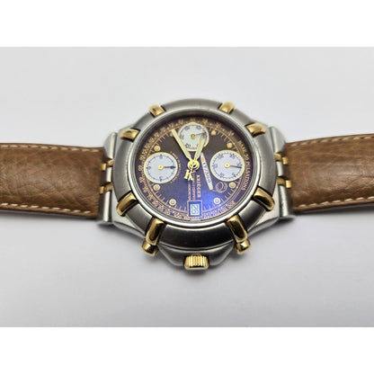Krieger B929 Chronograph Swiss Watch 18K Two-Tone Limited 17/300 Valjoux 7750