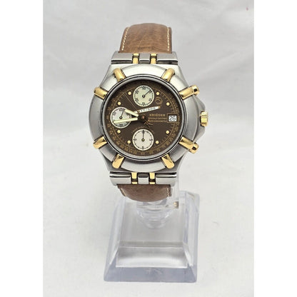 Krieger B929 Chronograph Swiss Watch 18K Two-Tone Limited 17/300 Valjoux 7750