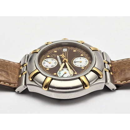 Krieger B929 Chronograph Swiss Watch 18K Two-Tone Limited 17/300 Valjoux 7750