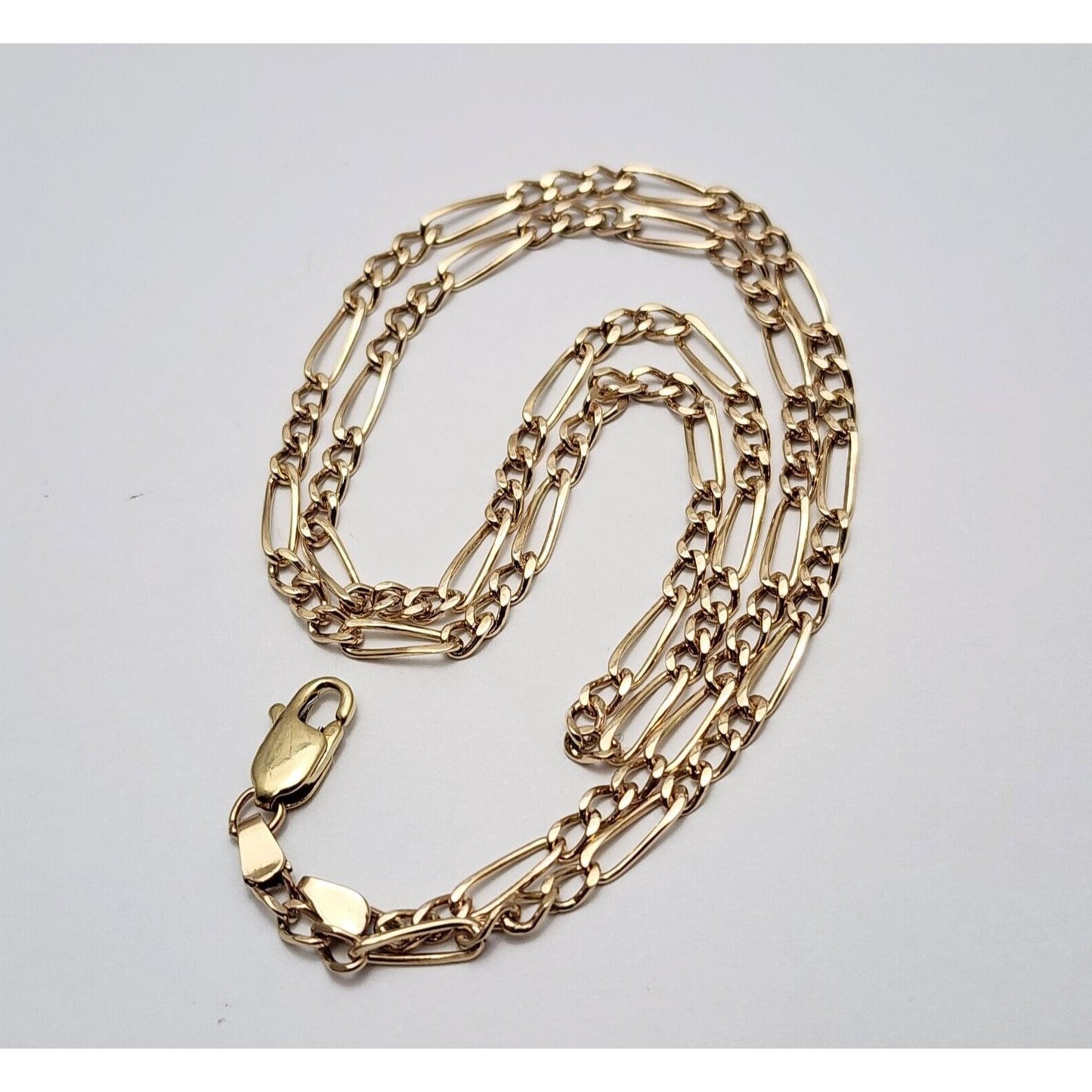 10K Yellow Gold Figaro Link Chain Necklace
