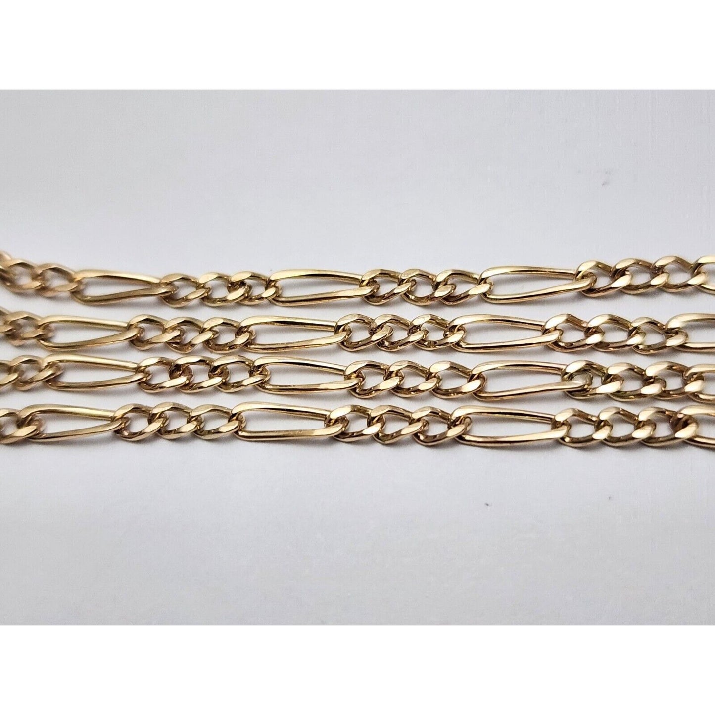 10K Yellow Gold Figaro Link Chain Necklace