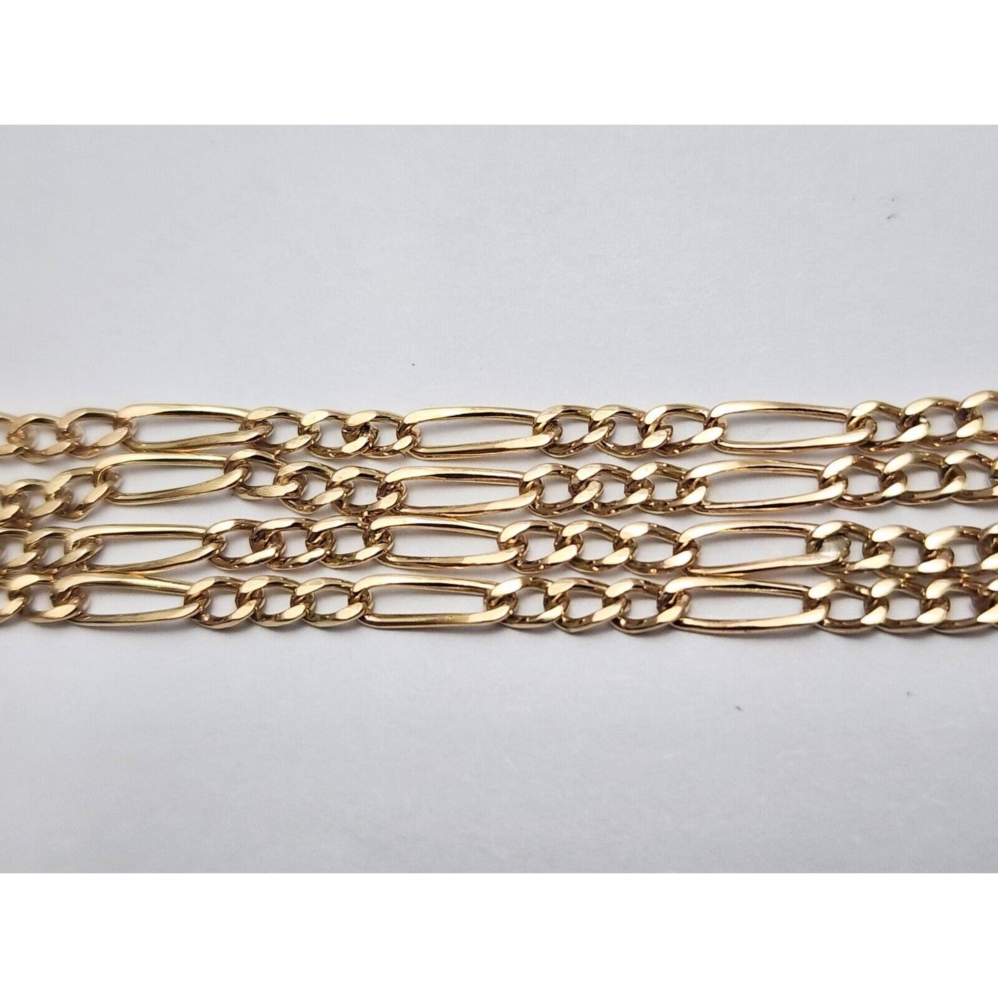 10K Yellow Gold Figaro Link Chain Necklace
