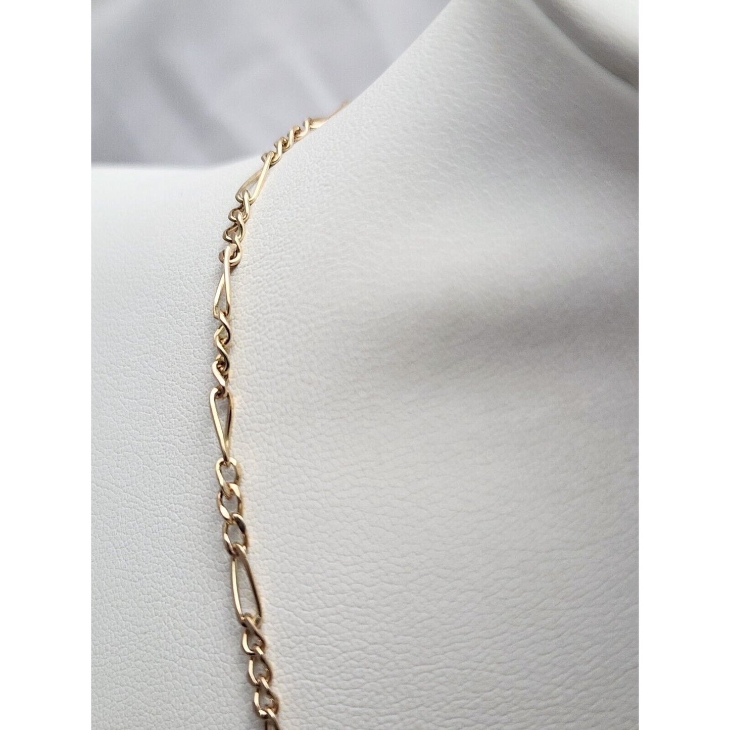 10K Yellow Gold Figaro Link Chain Necklace
