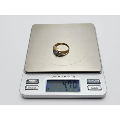 10K Two Tone Gold Diamond Ring