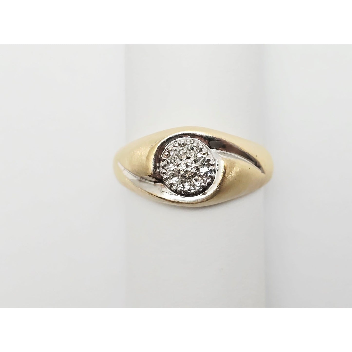 10K Two Tone Gold Diamond Ring