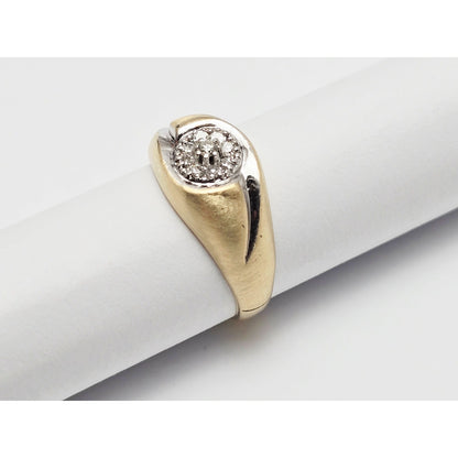 10K Two Tone Gold Diamond Ring