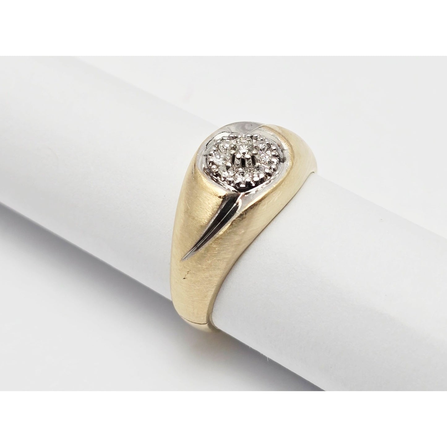 10K Two Tone Gold Diamond Ring