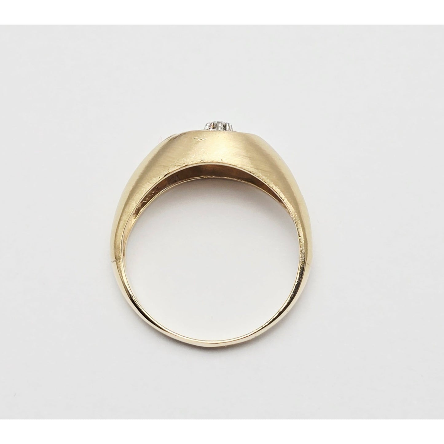 10K Two Tone Gold Diamond Ring