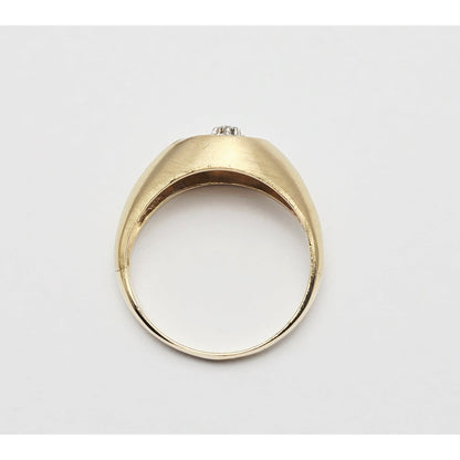 10K Two Tone Gold Diamond Ring