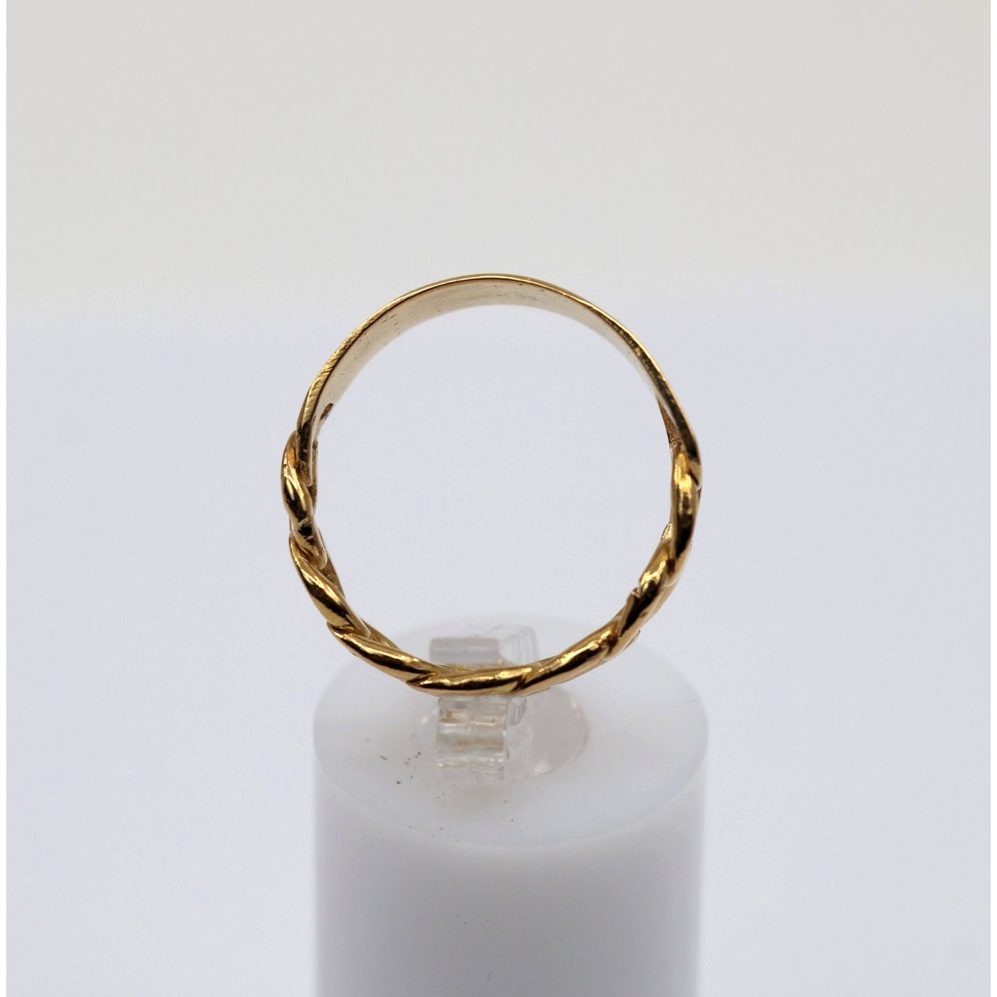 22K Yellow Gold Link ID Cuban Link Ring