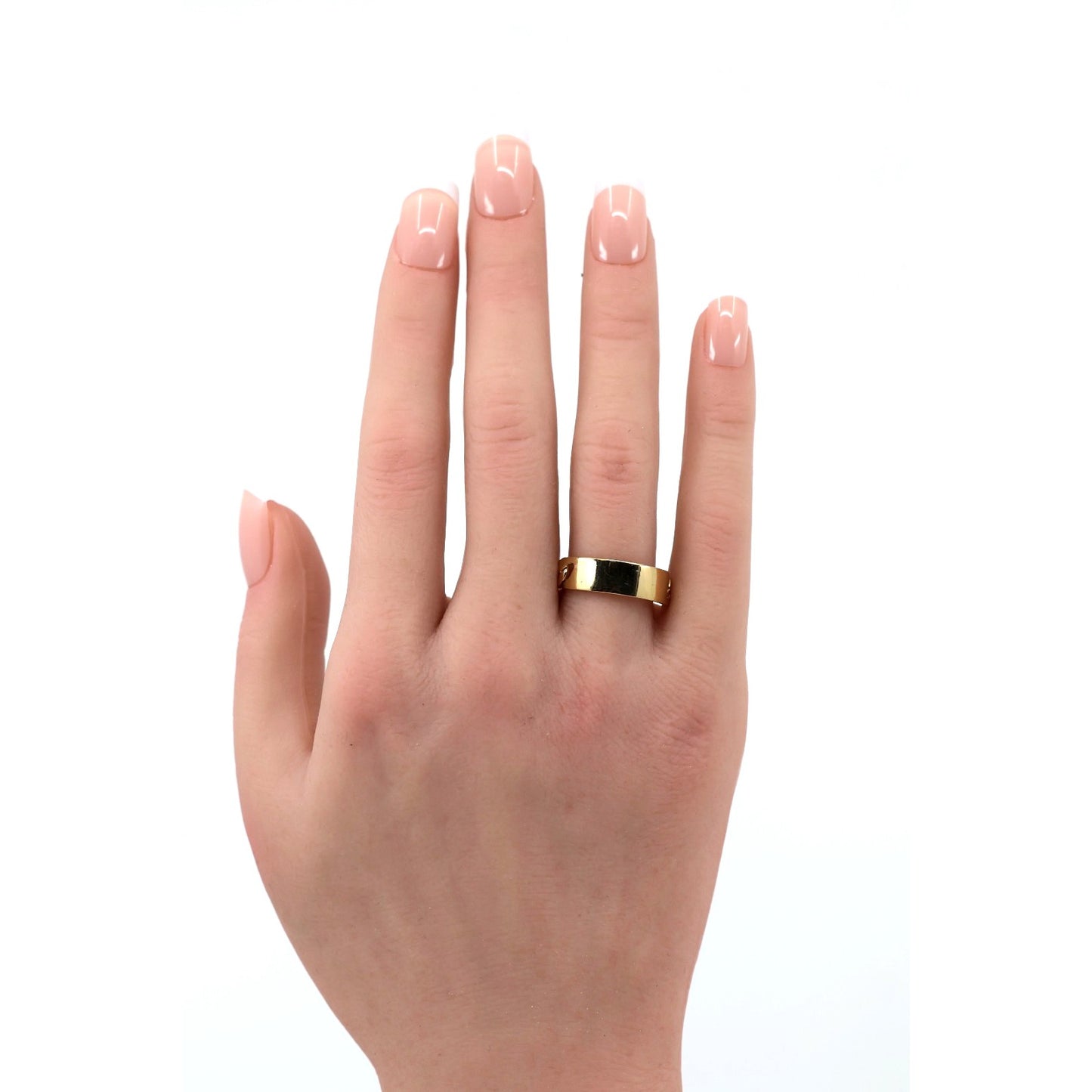 22K Yellow Gold Link ID Cuban Link Ring
