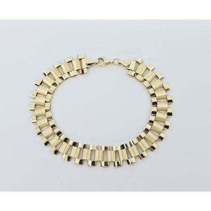 10K Yellow Gold Rolex Link Chain Bracelet