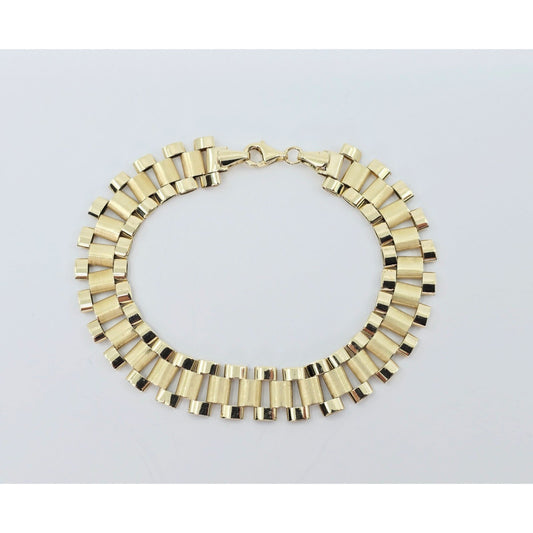 10K Yellow Gold Rolex Link Chain Bracelet