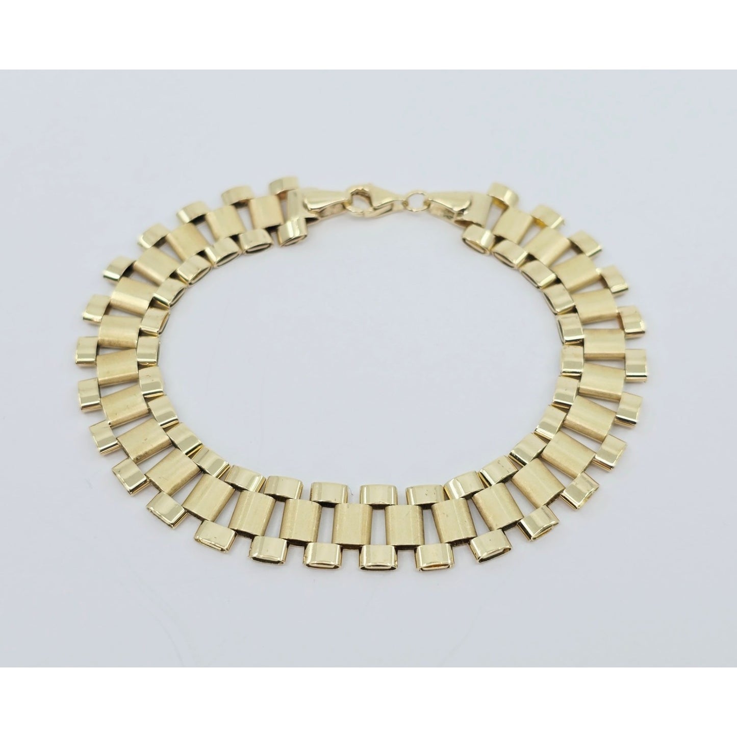 10K Yellow Gold Rolex Link Chain Bracelet