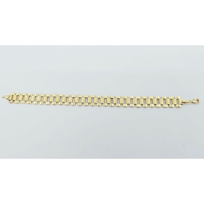 10K Yellow Gold Rolex Link Chain Bracelet