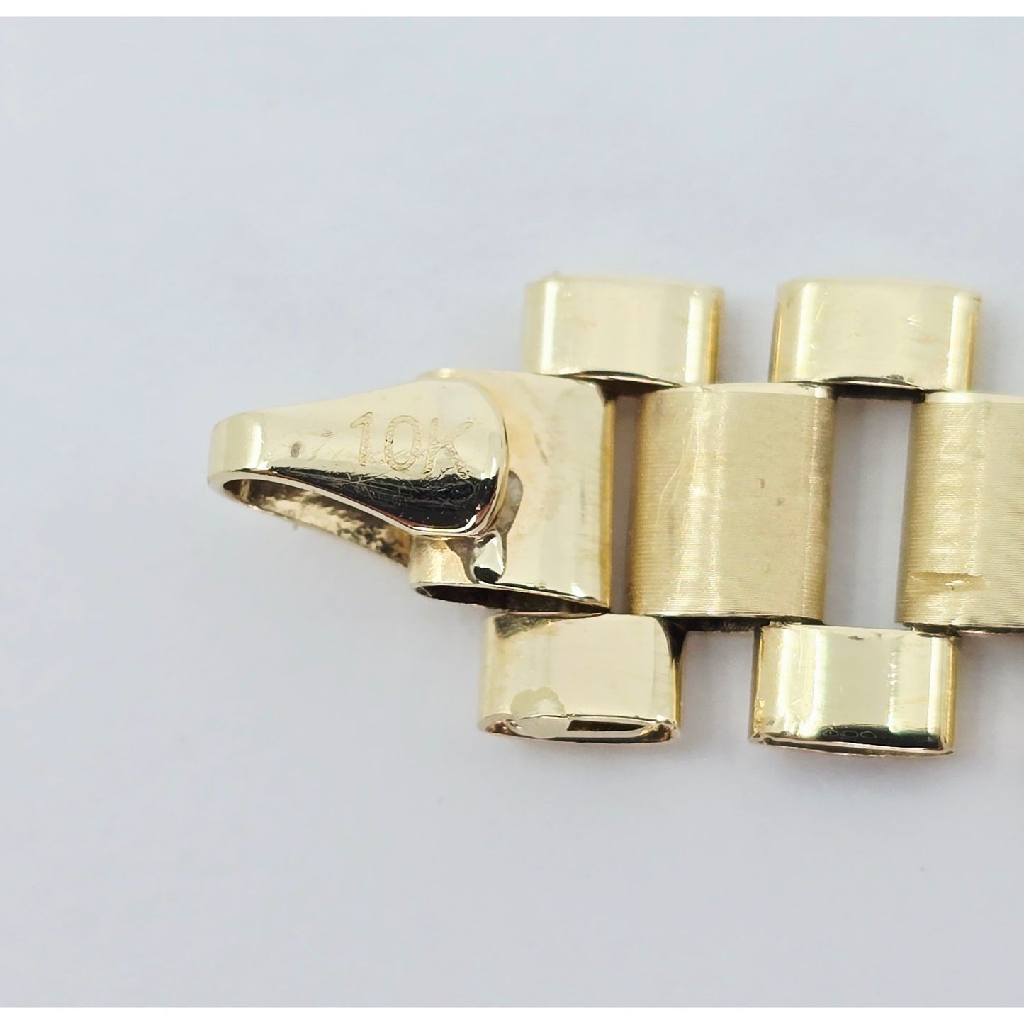 10K Yellow Gold Rolex Link Chain Bracelet