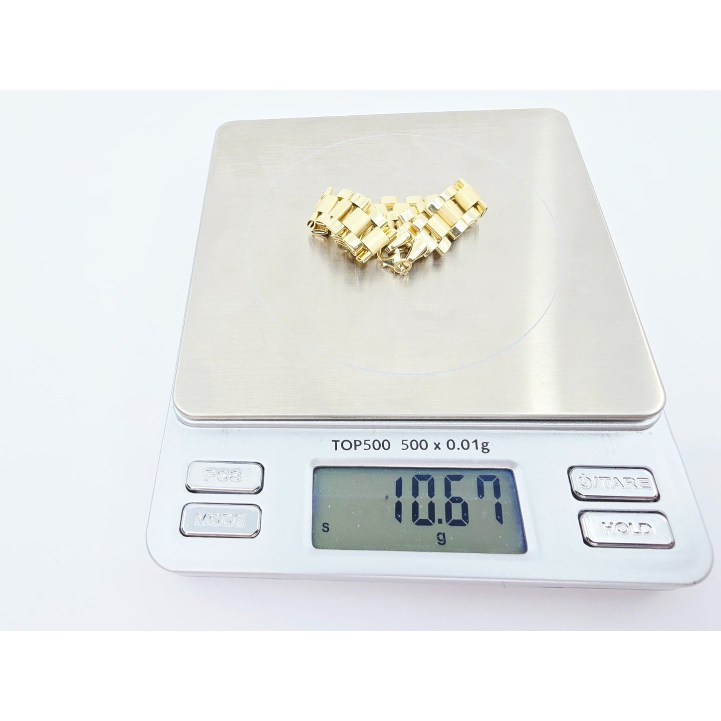 10K Yellow Gold Rolex Link Chain Bracelet