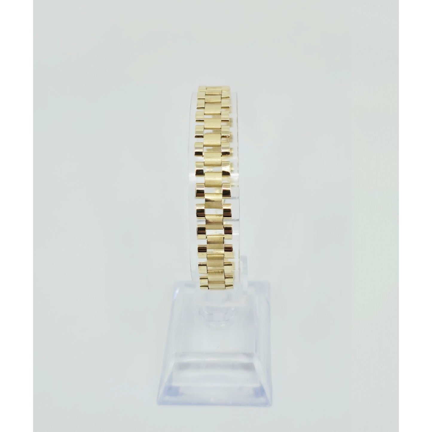 10K Yellow Gold Rolex Link Chain Bracelet