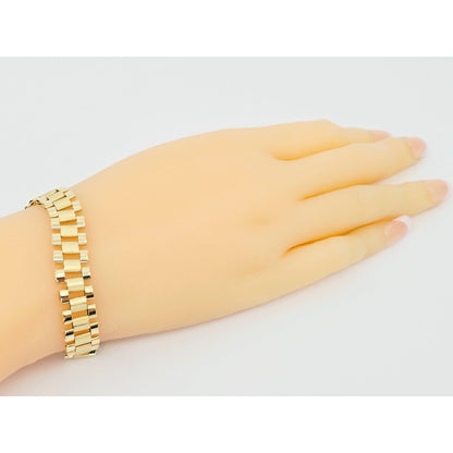 10K Yellow Gold Rolex Link Chain Bracelet