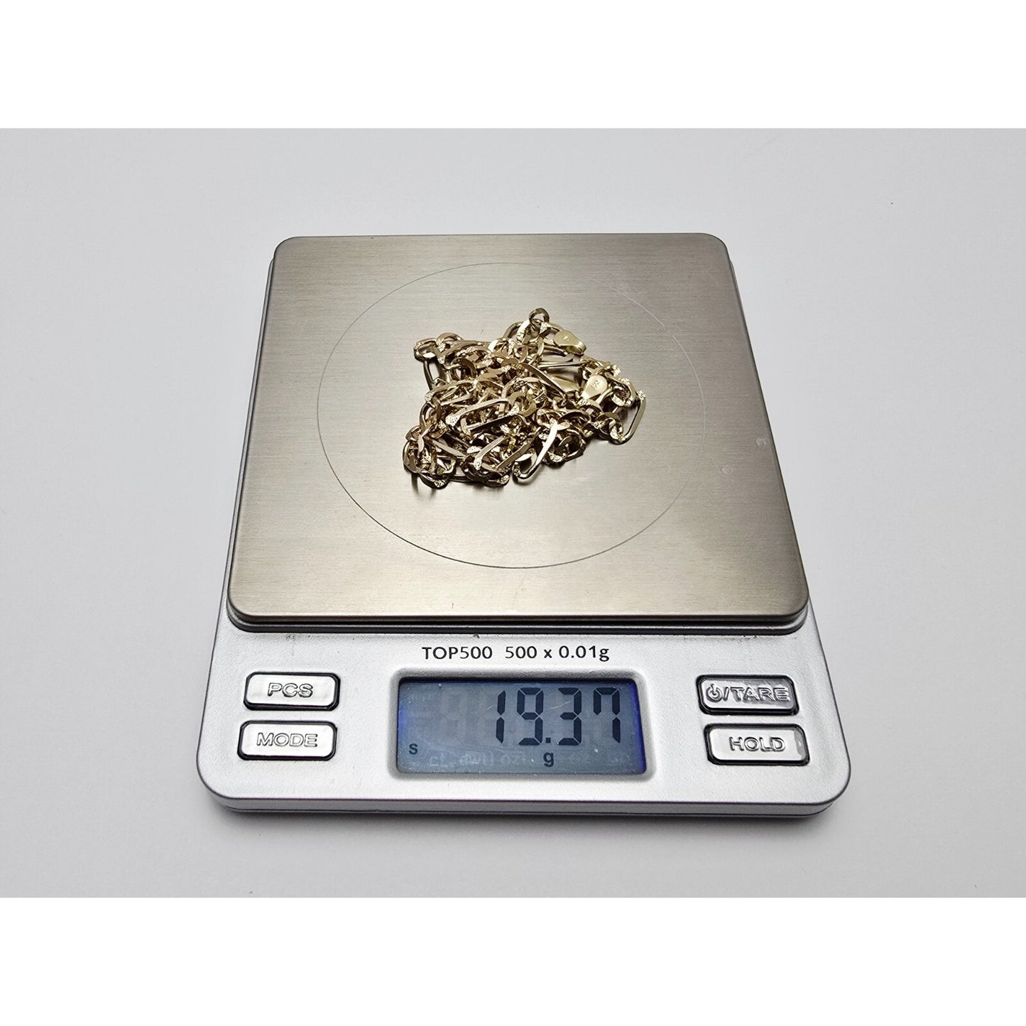 14K Yellow Gold Diamond Cut Figaro Link Chain Necklace