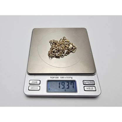 14K Yellow Gold Diamond Cut Figaro Link Chain Necklace