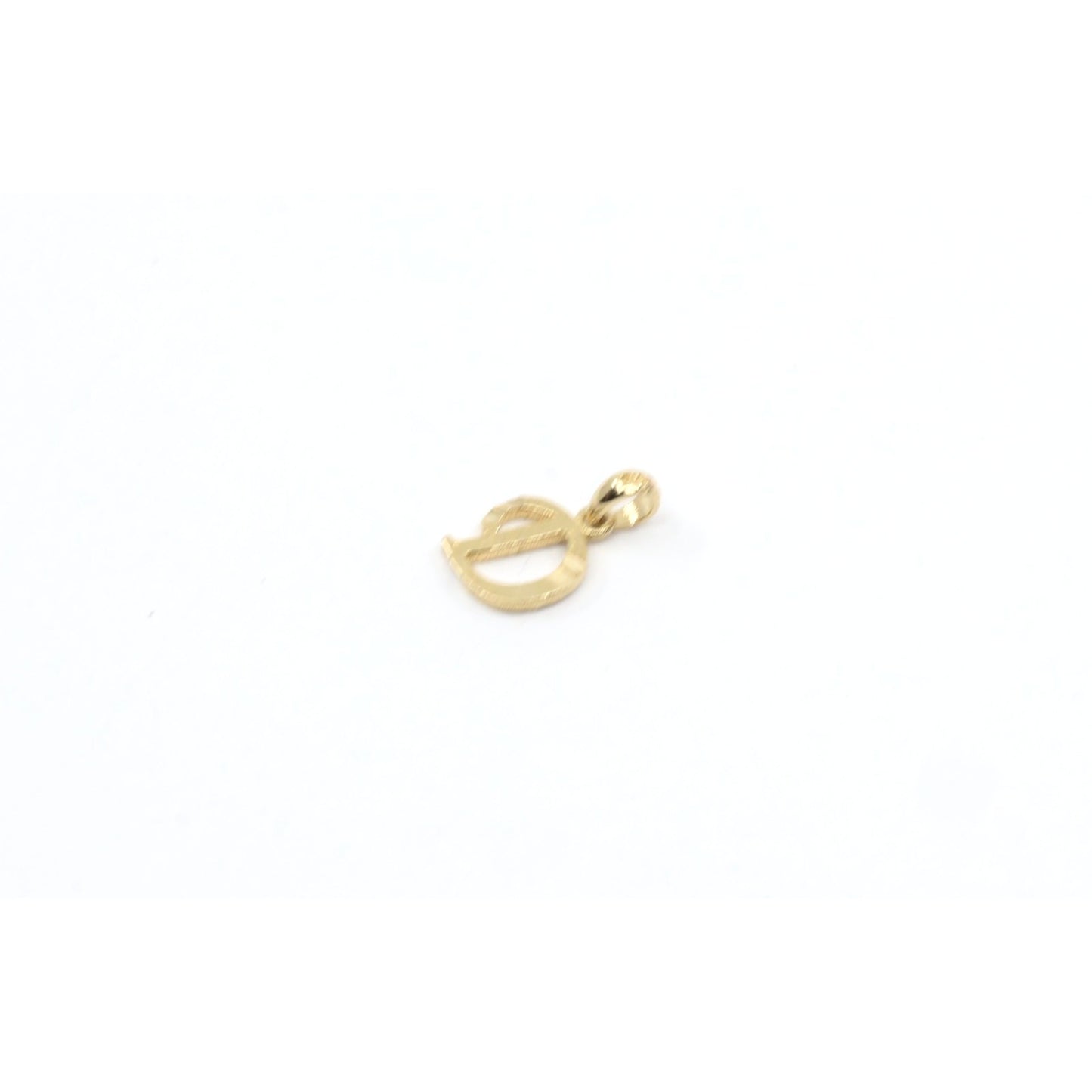 10K Yellow Gold Initial Letter " D " Charm Pendant