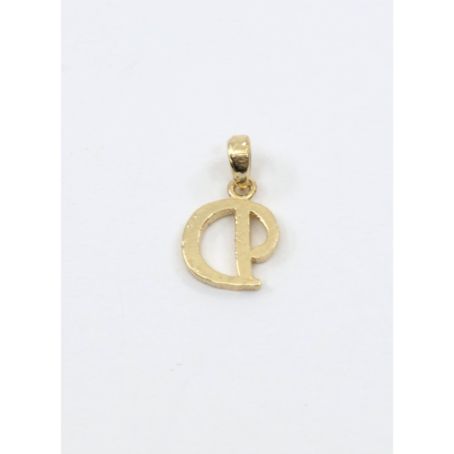 10K Yellow Gold Initial Letter " D " Charm Pendant