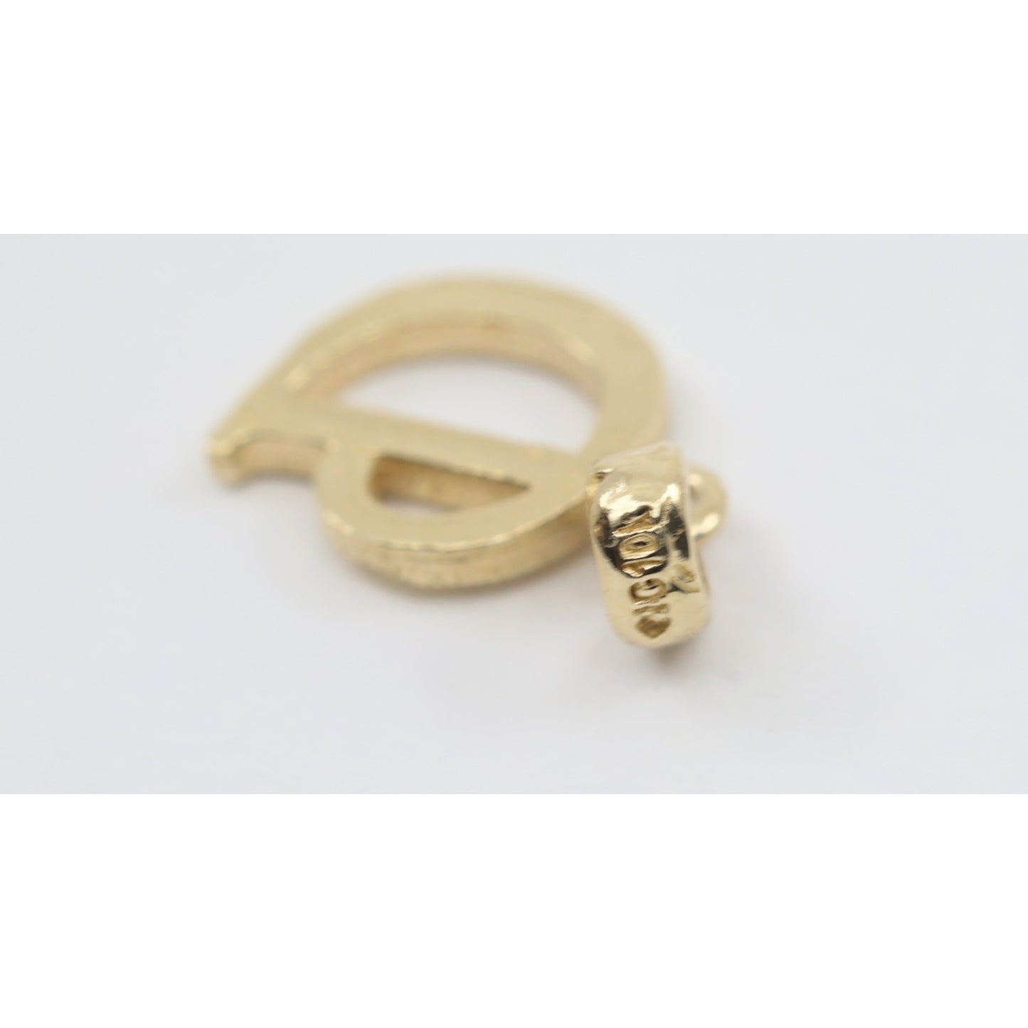 10K Yellow Gold Initial Letter " D " Charm Pendant