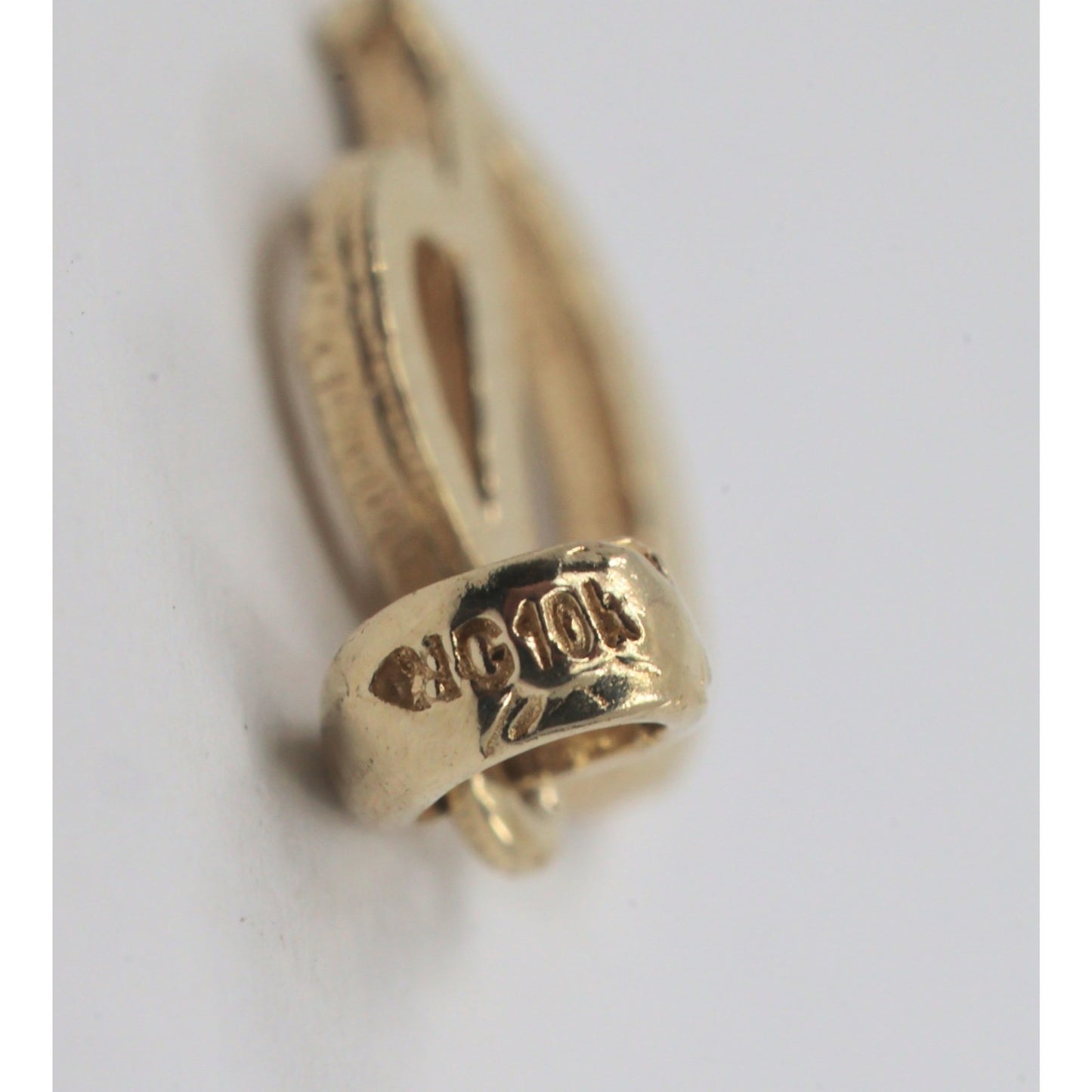10K Yellow Gold Initial Letter " D " Charm Pendant