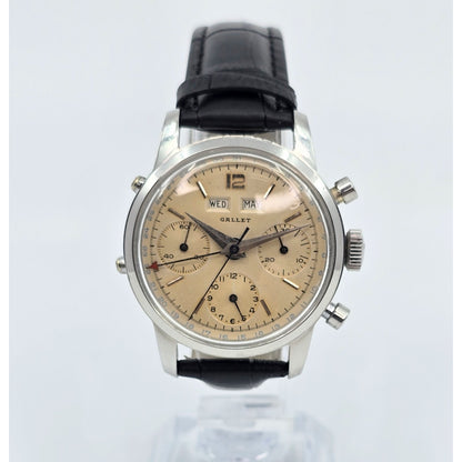 Vintage Gallet Multichron Calendar Chronograph Valjoux 72C Triple Date Ref 998